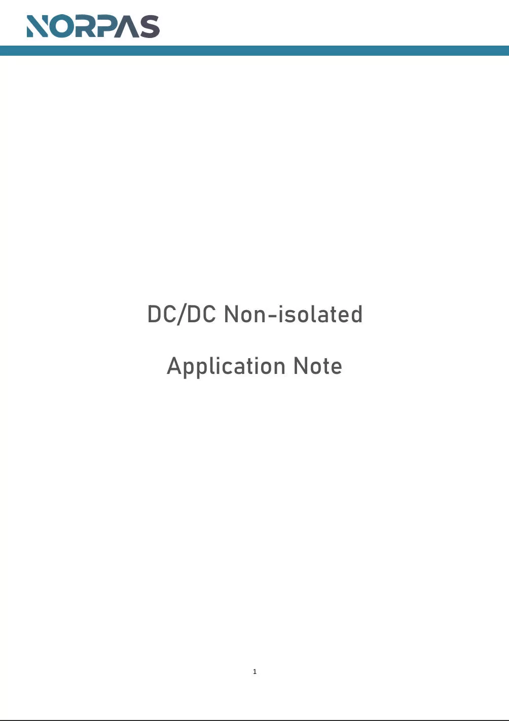 DCDC non isolated application note